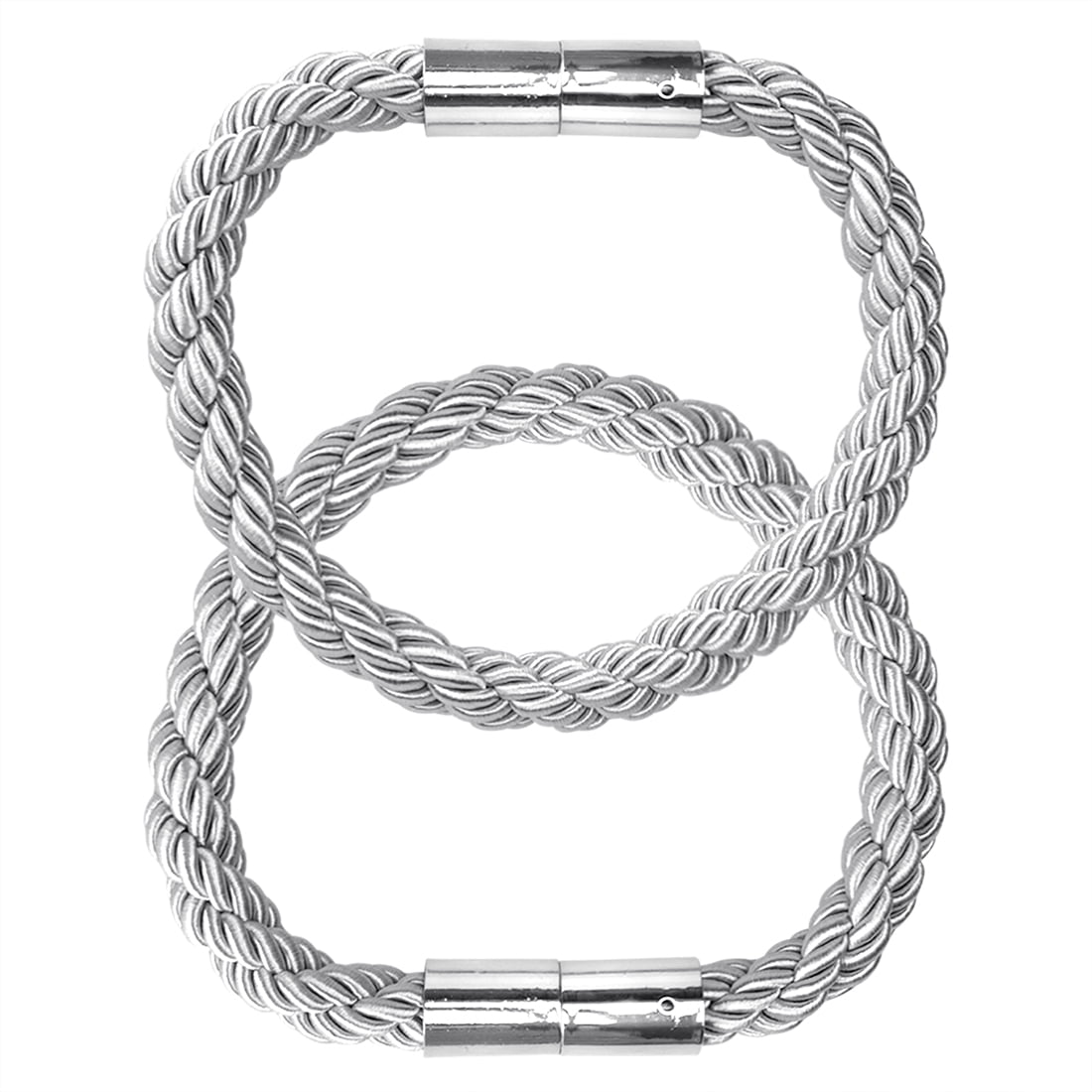 Unique Bargains 4 Pieces Curtain Tiebacks 24 Inch Holdbacks Cord Holdback Gray
