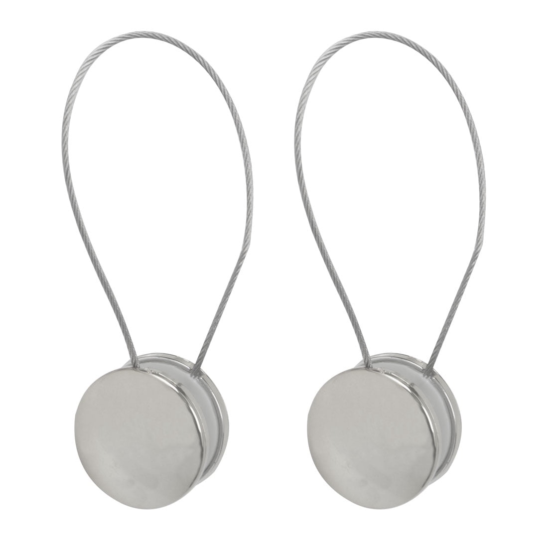 Unique Bargains 4 Pieces Curtain Tiebacks 24 Inch Tiebacks Rope Holder Silver Tone