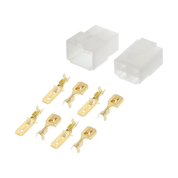 Unique Bargains 4 Pin Car Electrical Wire Connector Plug Kits Male Female Cable Terminal Housing for Car Boat RV 1 Set