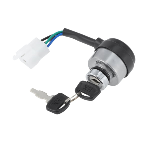 Unique Bargains 4 Pin Ignition Switch for AGT Mini Excavator H15R Replace DHKG-H15, Small Excavator Ignition Key Set with 2 Keys
