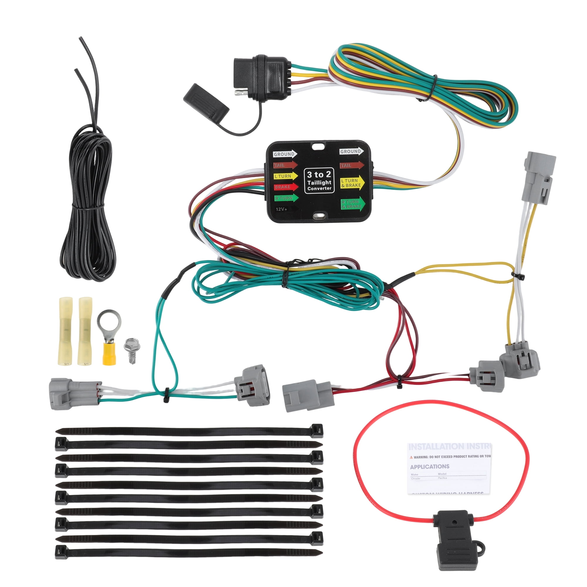 Unique Bargains 4 Pin Trailer Wiring Harness Towing Hitch Wiring Kit for Toyota Tacoma