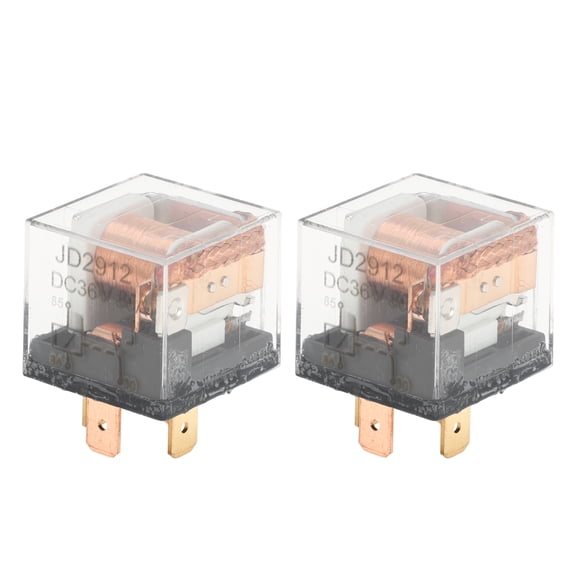 Unique Bargains 4 Pins 36V 80A Auto Relay Multi Purpose Waterproof Car Relay 2 Pcs Clear