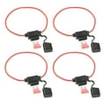thumbnail image 1 of Unique Bargains 4 Set DC 12V 18 Gauge Car in Line ATC Blade Style Inline Fuse Holder with 40A Standard Fuse Black, 1 of 6