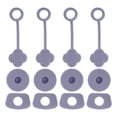 thumbnail image 1 of Unique Bargains 4 Set Dust-Proof 30oz Straw Cover Purple Silicone, 1 of 5