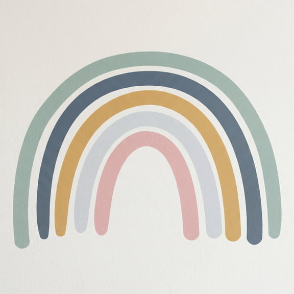 Unique Bargains 4 Sets Peel and Stick Wall Stickers Rainbow 23.6" x 15.7"