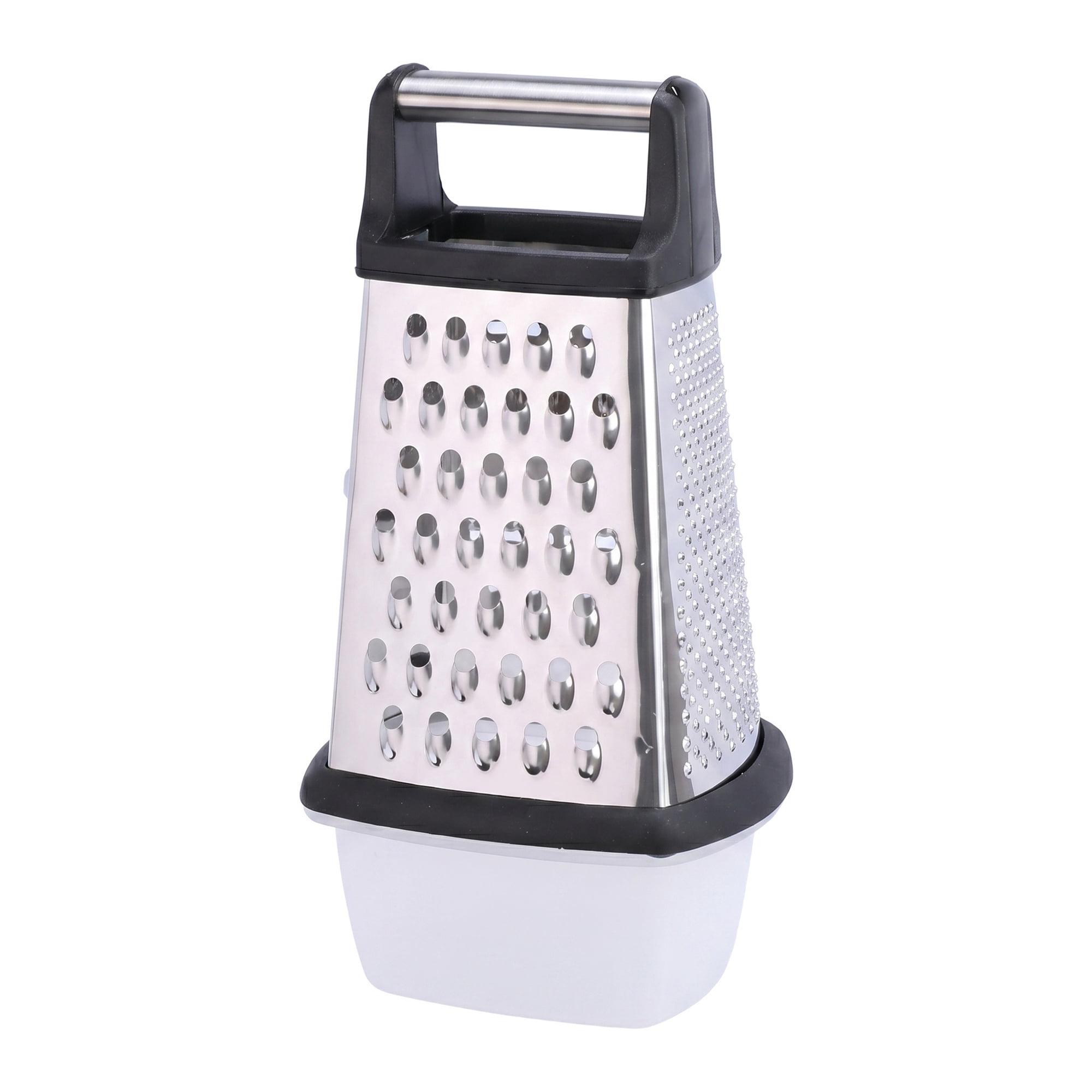 Unique Bargains 4-Sided Box Stainless Steel Mandoline Slicer with Non-Slip Base 5.1"x10.2"
