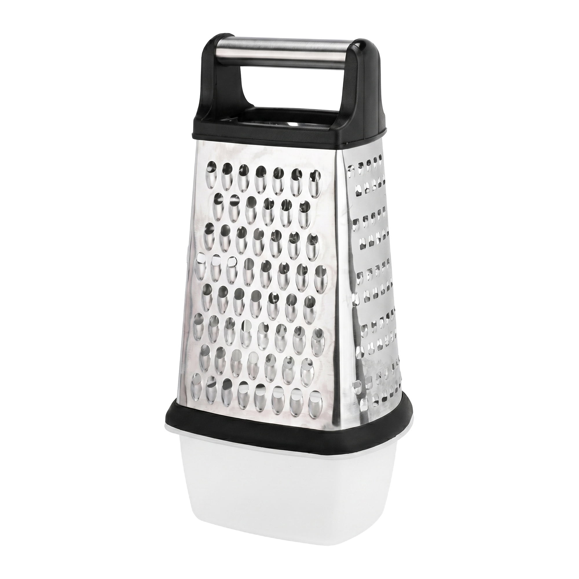 Unique Bargains 4-Sided Box Stainless Steel Mandoline Slicer with Non-Slip Base 5.5"x11.8"