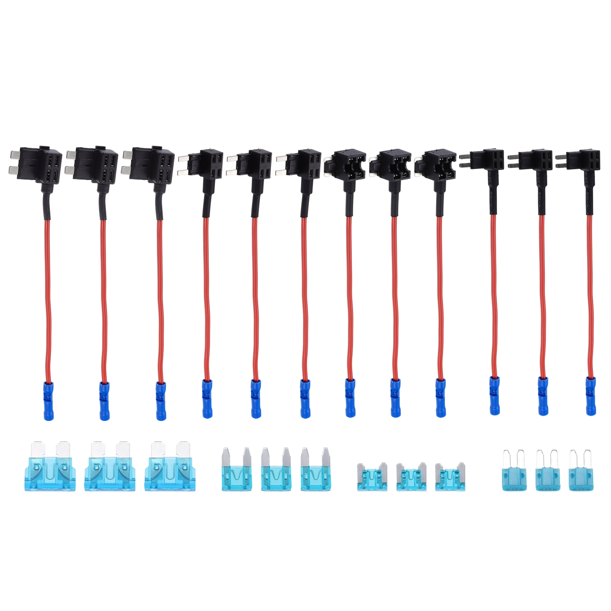 Unique Bargains 4 Types Add a Circuit 12V Fuse Tap with 3pcs 15A
