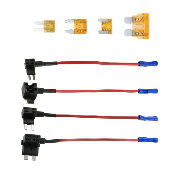 Unique Bargains 4 Types Add a Circuit 12V Fuse Tap with 5A Standard Mini Low Profile Mini  Fuse 1 Set