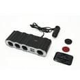thumbnail image 1 of Unique Bargains 4 Way Car Power  Lighter Socket + Dual USB Adapter DC 12V/24V, 1 of 2