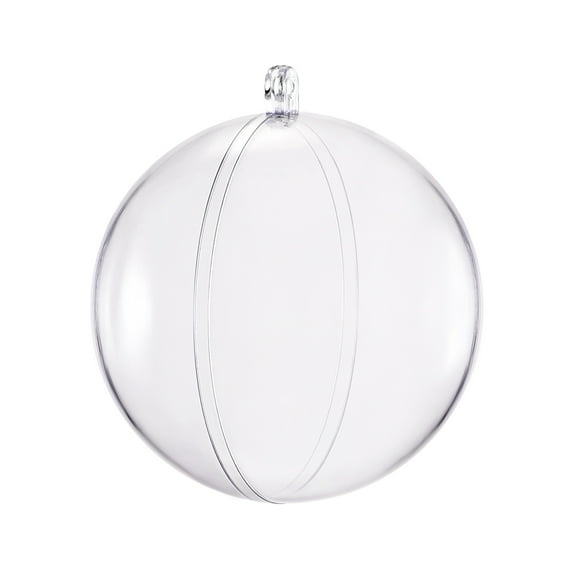 Unique Bargains 4-inch(100mm) Clear Plastic Ornaments Ball 10 Pcs