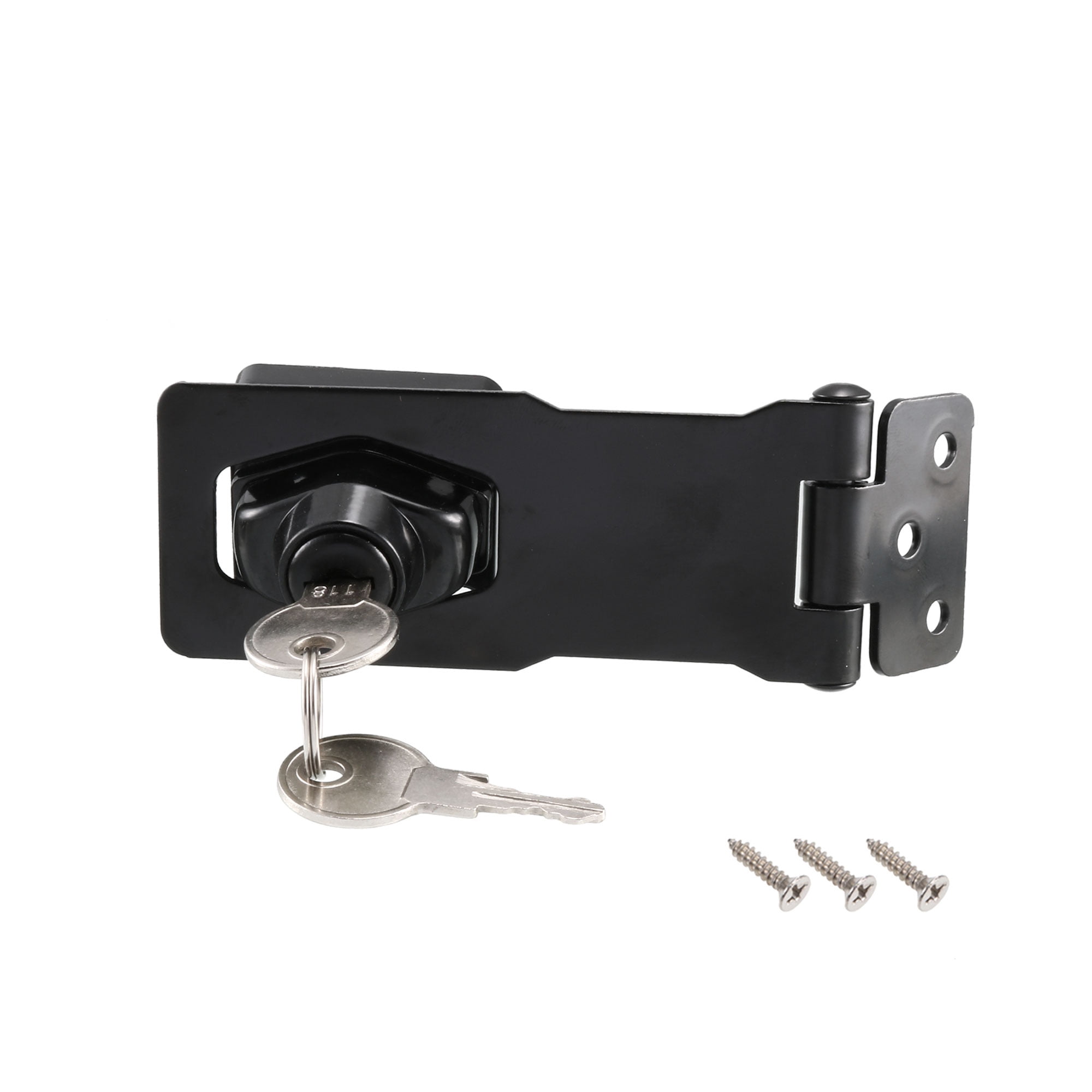 Unique Bargains 4inch Keyed Hasp Locks Zinc Alloy Twist Knob Keyed