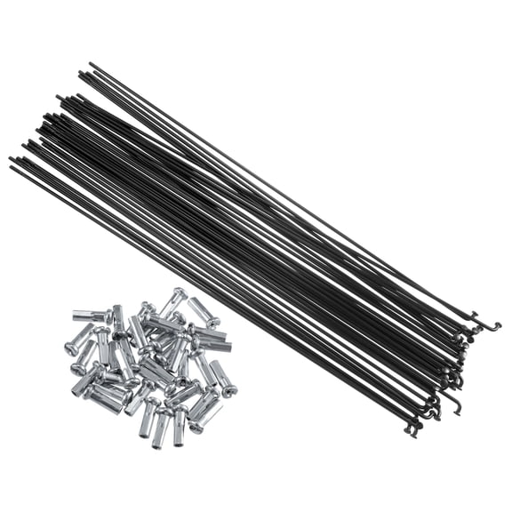 Unique Bargains 40 Pcs Bicycle Steel Spokes 14G Bike Spoke 263mm Length with Nipples for Most Bicycle
