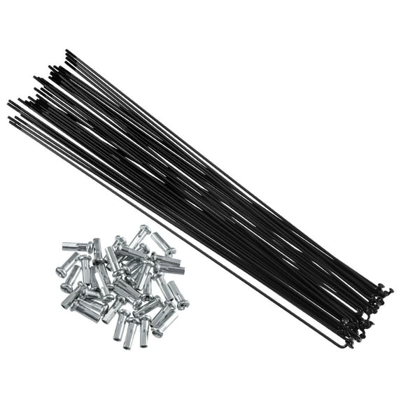 Unique Bargains 40 Pcs Bicycle Steel Spokes 14G Bike Spoke 266mm Length with Nipples for Most Bicycle