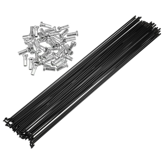 Unique Bargains 40 Pcs Bike Steel Spokes 14G Bike Spoke 260mm Length with Nipples for Most Bicycle