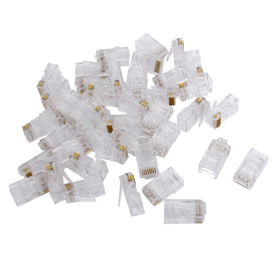 Unique Bargains 40 Pcs RJ45 8P8C Modular Plug Network Adapter