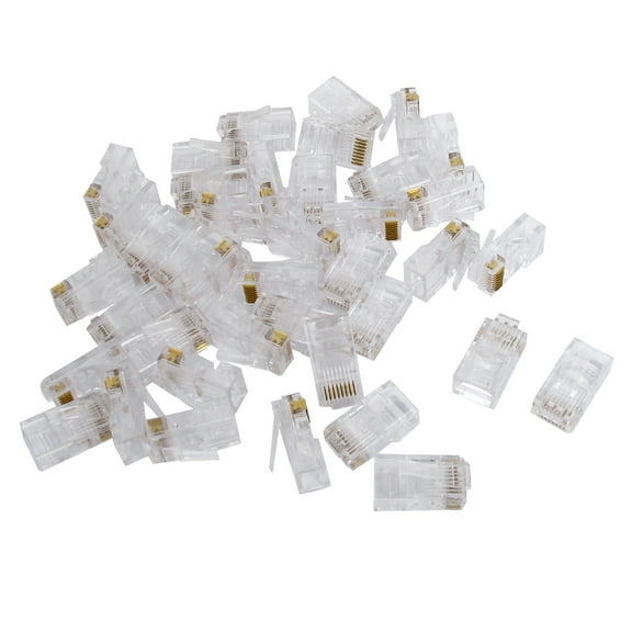 Unique Bargains 40 Pcs RJ45 8P8C Modular Plug Network Adapter Ethernet Cable Wire Connector End