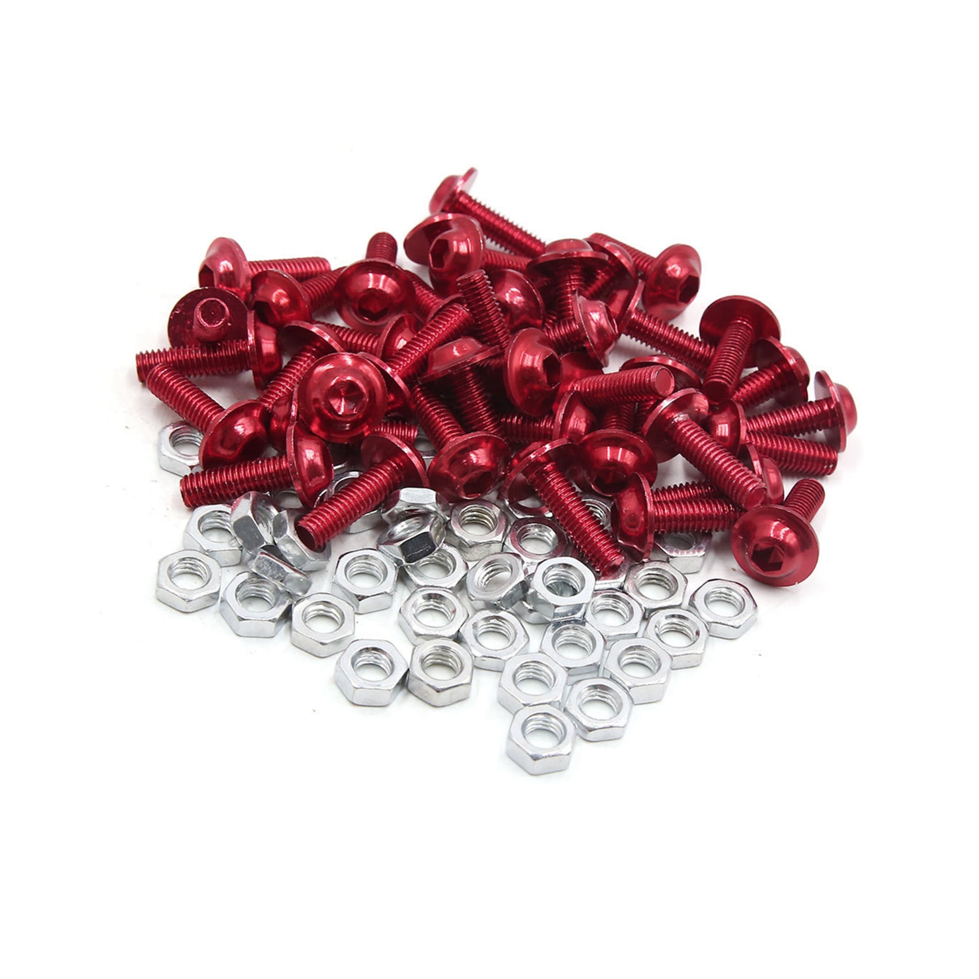 Unique Bargains 40 pcs 5.6mm Hex Socket Head Motorcycle Fairing Bolts Screws Nuts
