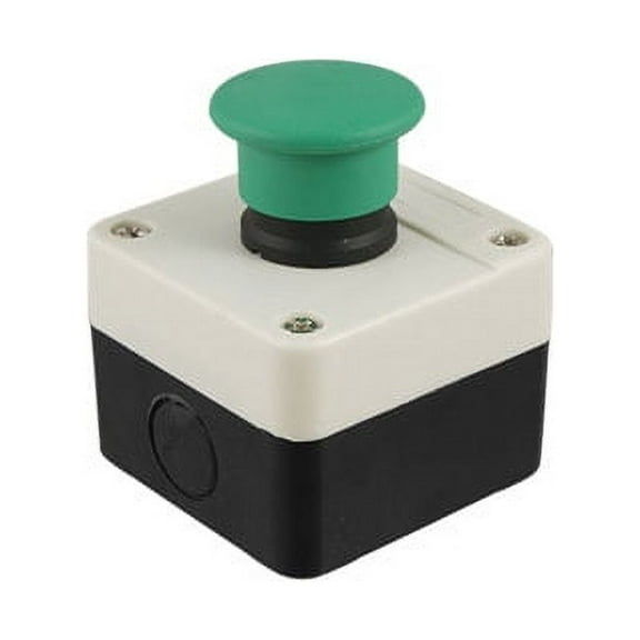 Unique Bargains 400V Green Mushroom Pushbutton Switch Normally Open