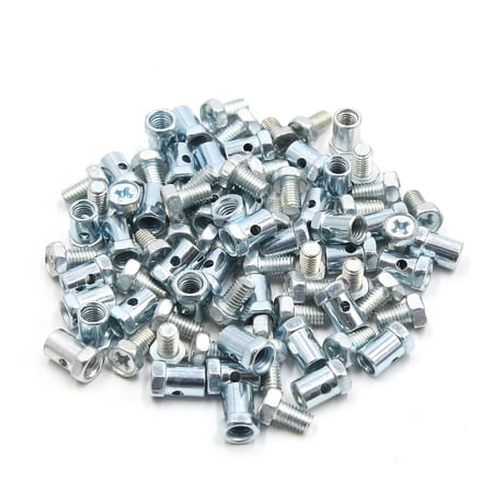 Unique Bargains 40Pcs 7mm Thread Dia Motorcycle Brake Cable Wire Solderless Nipple Screw