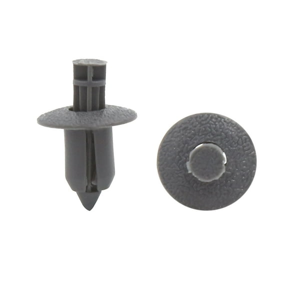 Unique Bargains 40Pcs 8mm Hole Plastic Push Type Rivet Fastener Door Bumper Pin Clips Gray for Car