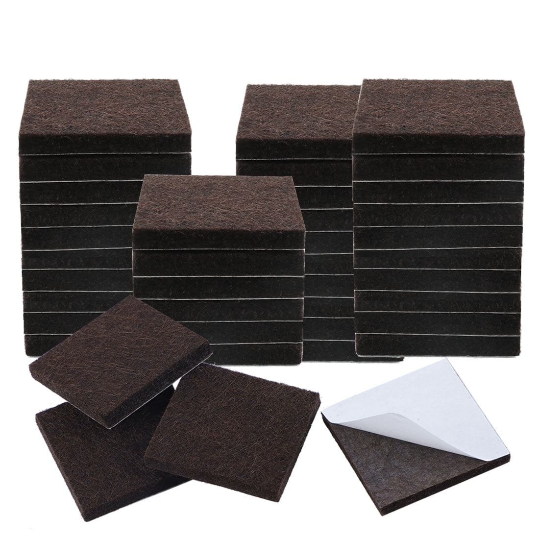 Unique Bargains 40Pcs Felt Furniture Pads Square Floor Protector for