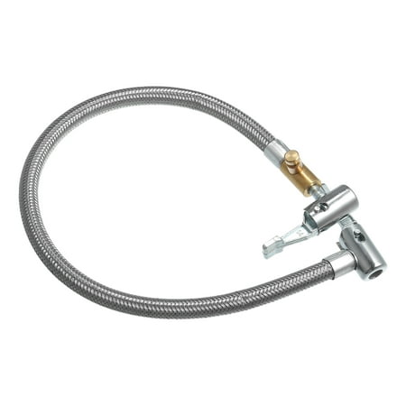 Unique Bargains 40cm Car Tire Inflator Extension Hose with Air Release Chuck Lock Pump Tube Tire Valve Connection Pipe