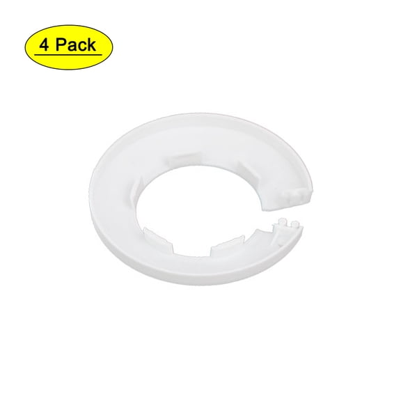 Unique Bargains 40mm Plastic Wall Flange Radiator Water Pipe Cover White 4Pcs