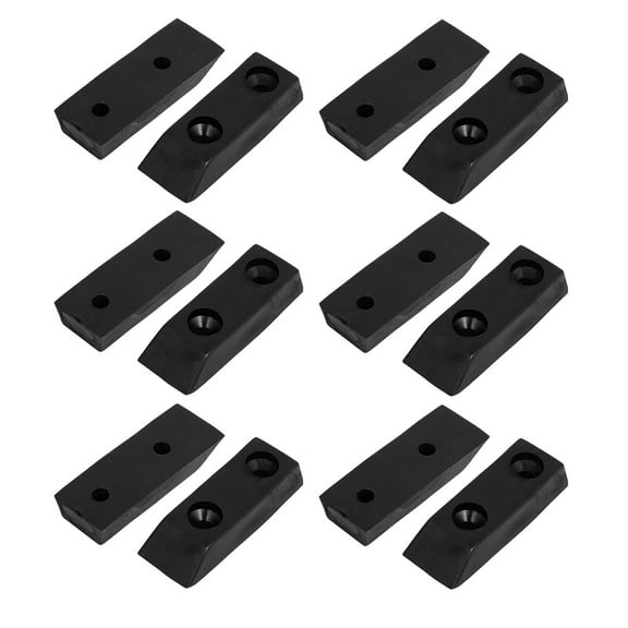 Unique Bargains 40mmx14mmx7mm Rubber Rectangle Shape Furniture Foot Protectors Pads Black 12Pcs