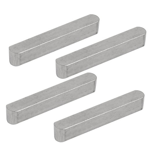 Unique Bargains 40mmx6mmx6mm 304 Stainless Steel Key Stock Keystock Round Ended 4pcs