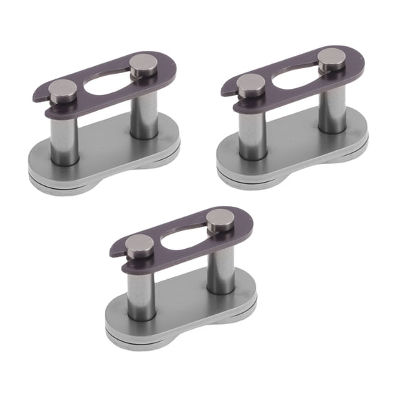 Unique Bargains 420 Chain Master Link for Motorcycle Dirt Bike Mini Bike 3 Pcs Chain Master Roller Connector Links, Carbon Steel, for Motorcycle Dirt Bike Mini Bike Go Kart Parts, Silver Tone Gray