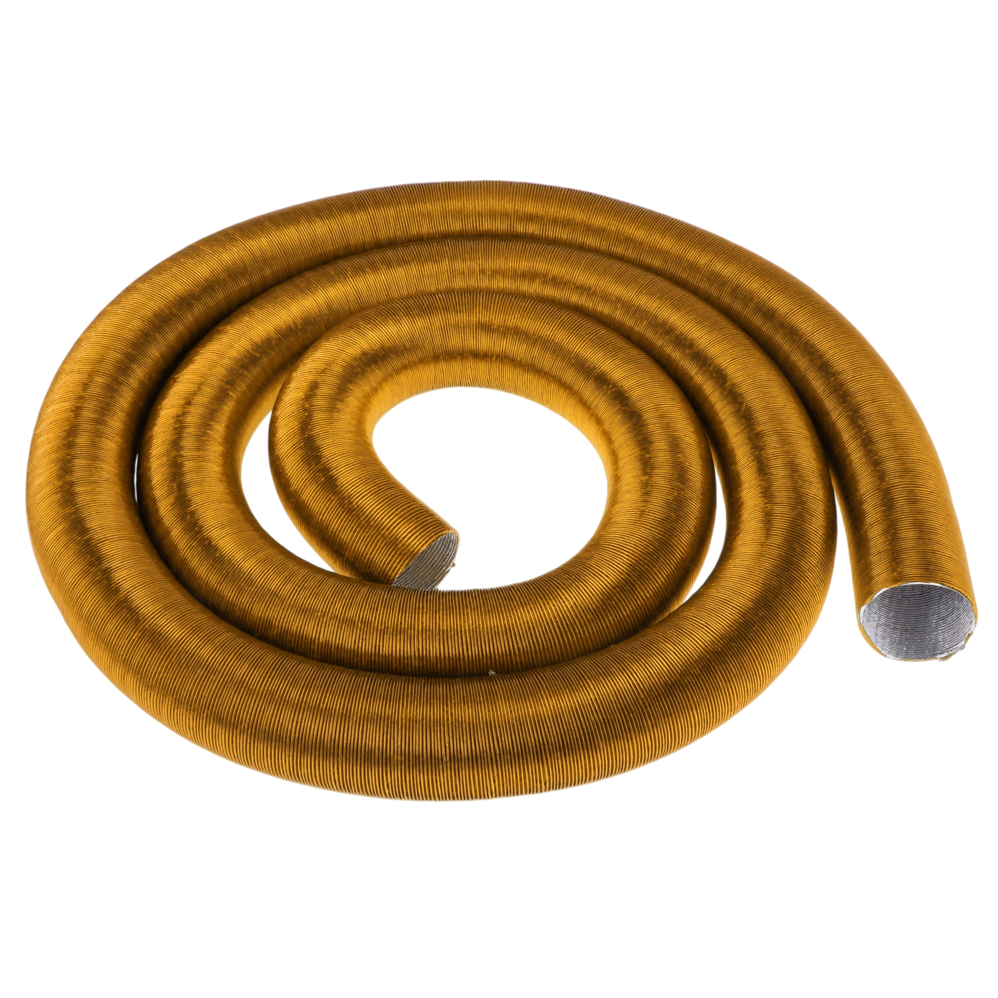Unique Bargains 42mm Dia 500cm Car Heater Duct Pipe   Aluminum Foil Warm Air Ducting Hose for Diesel Heater Gold Tone
