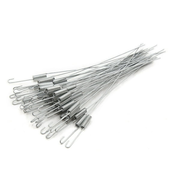 Unique Bargains 43pcs Silver Tone 155mm Length Brake Throttle Return Spring for Motorcycle Car