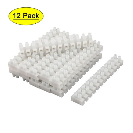 Unique Bargains 450V 30A 12 Position Cable Connector Screw Terminal Barrier Block Strip 12pcs