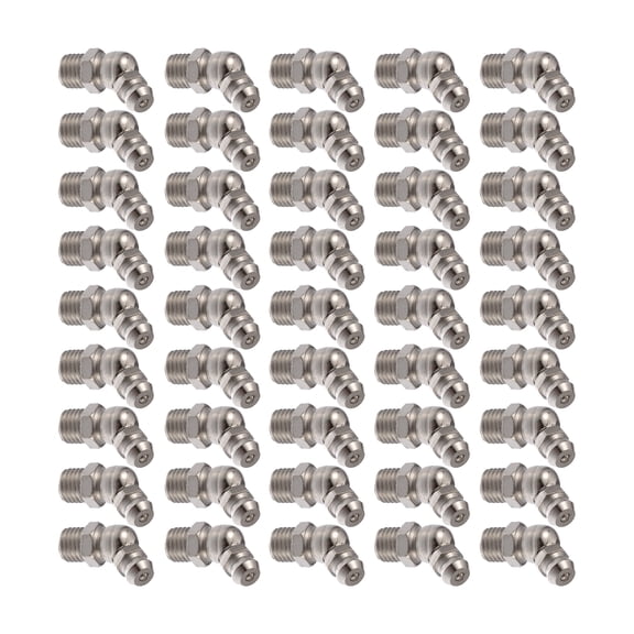 Unique Bargains 45pcs M8 x 1 45° Nickel Plated Motorcycle Car Grease Nipple Fittings Set for Automotive Car Motorcycle