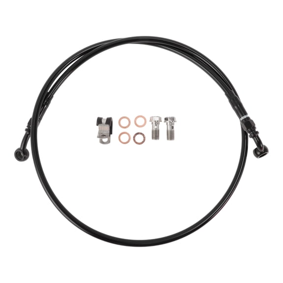 Unique Bargains 46.5" Hydraulic Front Brake Line Kit for 16Inch Handlebar Hydraulic Brake Line for Harley Sportster XL 2004-2024 Black