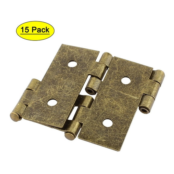 Unique Bargains 46mmx54mm Retro Style Double Acting Folding Screen Hinge Bronze Tone 15pcs