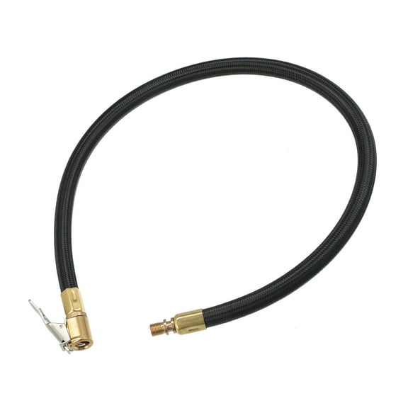 Unique Bargains Copper Rubber 48cm 19" Tire Valve Connect Pipe Air Chuck Inflator Compressor Pump Extension Hose for Car Quick Connect