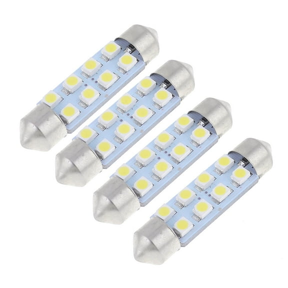 Unique Bargains 4PCS 41mm 8- 1210 White 12V Festoon Dome Light  Bulbs 211-2 212-2 569 6429 Unique Bargain
