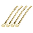 thumbnail image 1 of Unique Bargains 4Pack 6.2' Stainless Steel Spoon Straw Drinking Straw Spoon with Filter Gold, 1 of 6