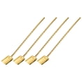 thumbnail image 1 of Unique Bargains 4Pack 8.9' Stainless Steel Spoon Straw Reusable Long Handle Straw Spoon, Gold, 1 of 6