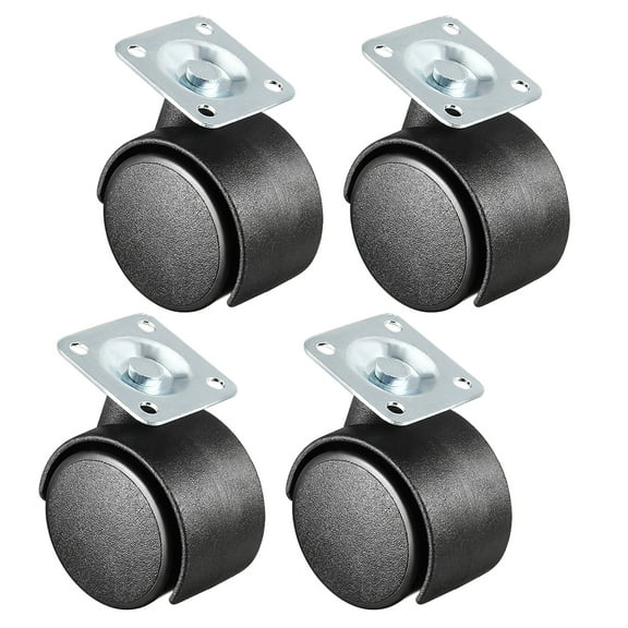 Unique Bargains 4Pcs 1.5 inch Swivel Caster Wheels Nylon Top Plate Mounted 33lb Capacity