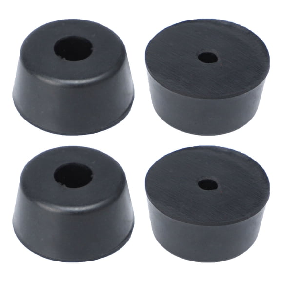 Unique Bargains 4Pcs 28mm x 14mm Conical Recessed Rubber Feet Bumpers Pad Washer Black