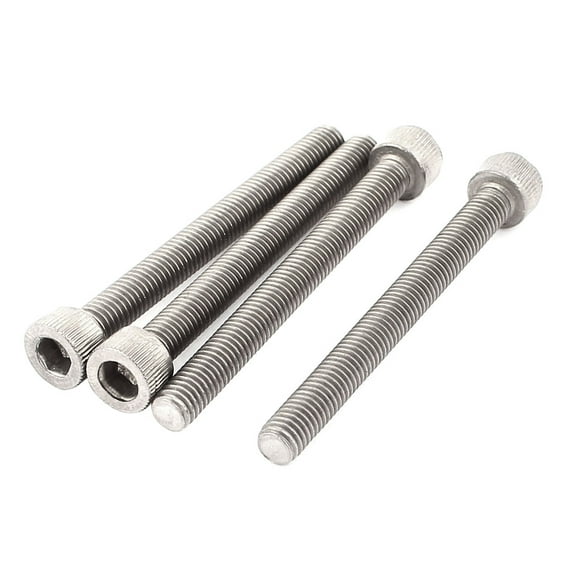 Unique Bargains 4Pcs 55mm Long Stainless Steel Socket Head Screw Hex Bolts Fasteners M5x50mm