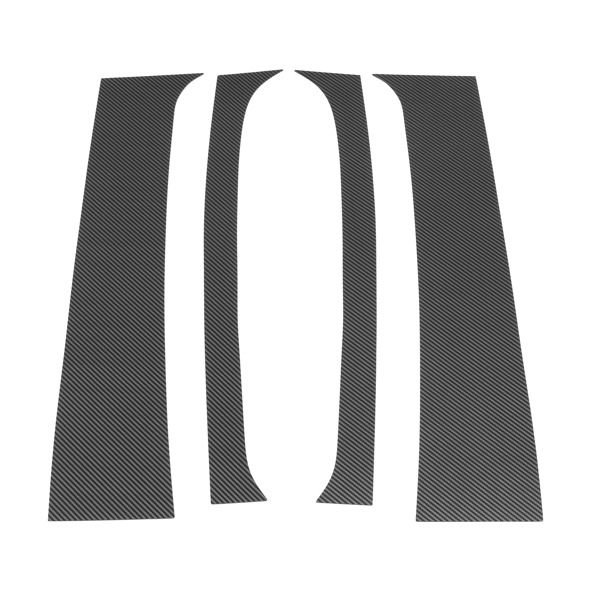 Unique Bargains 4Pcs Anti Scratch Sticker Window Trim For Dodge 1994-2001 Carbon Fiber