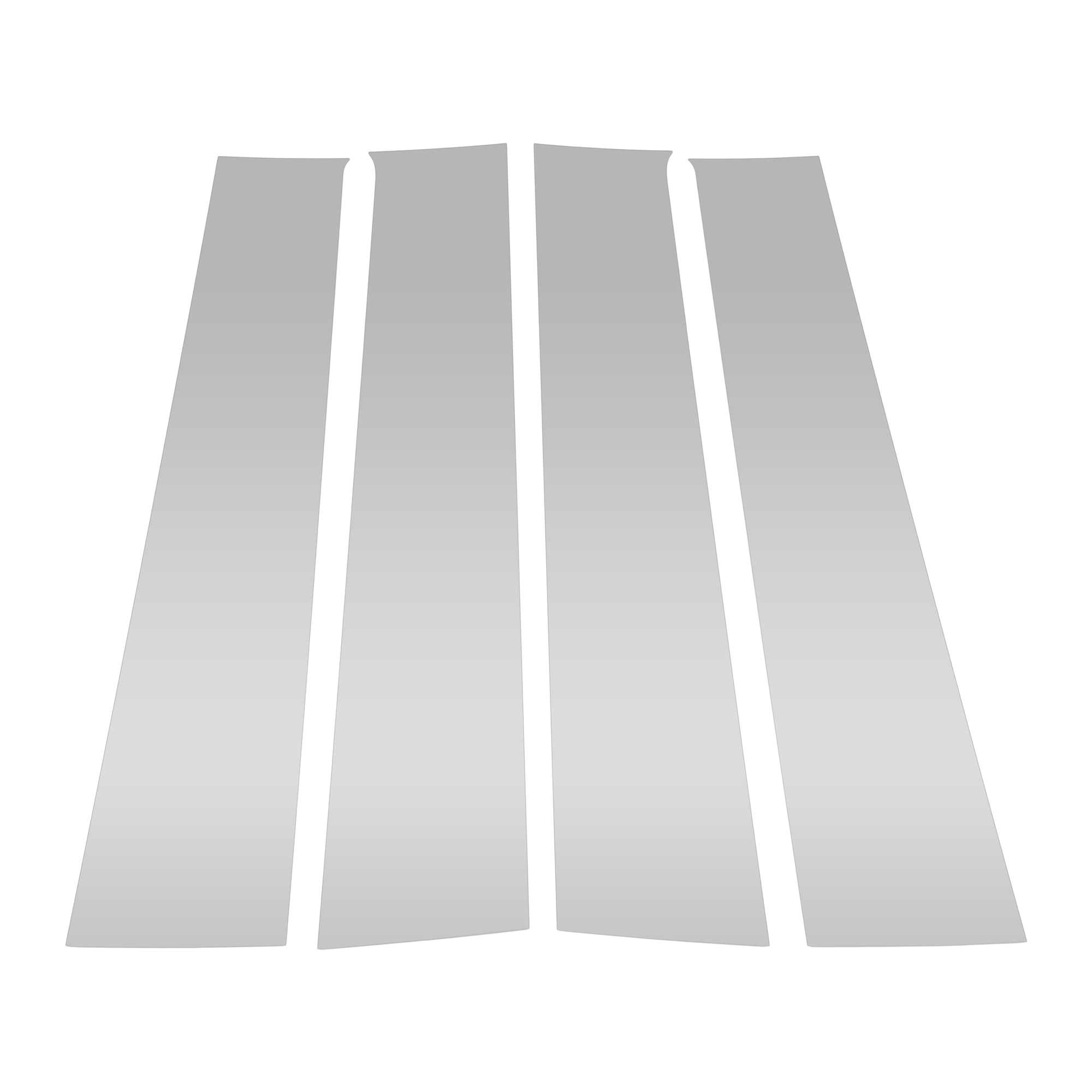 Unique Bargains 4Pcs Anti Scratch Sticker Window Trim For Dodge 2009-2018 Silver Tone