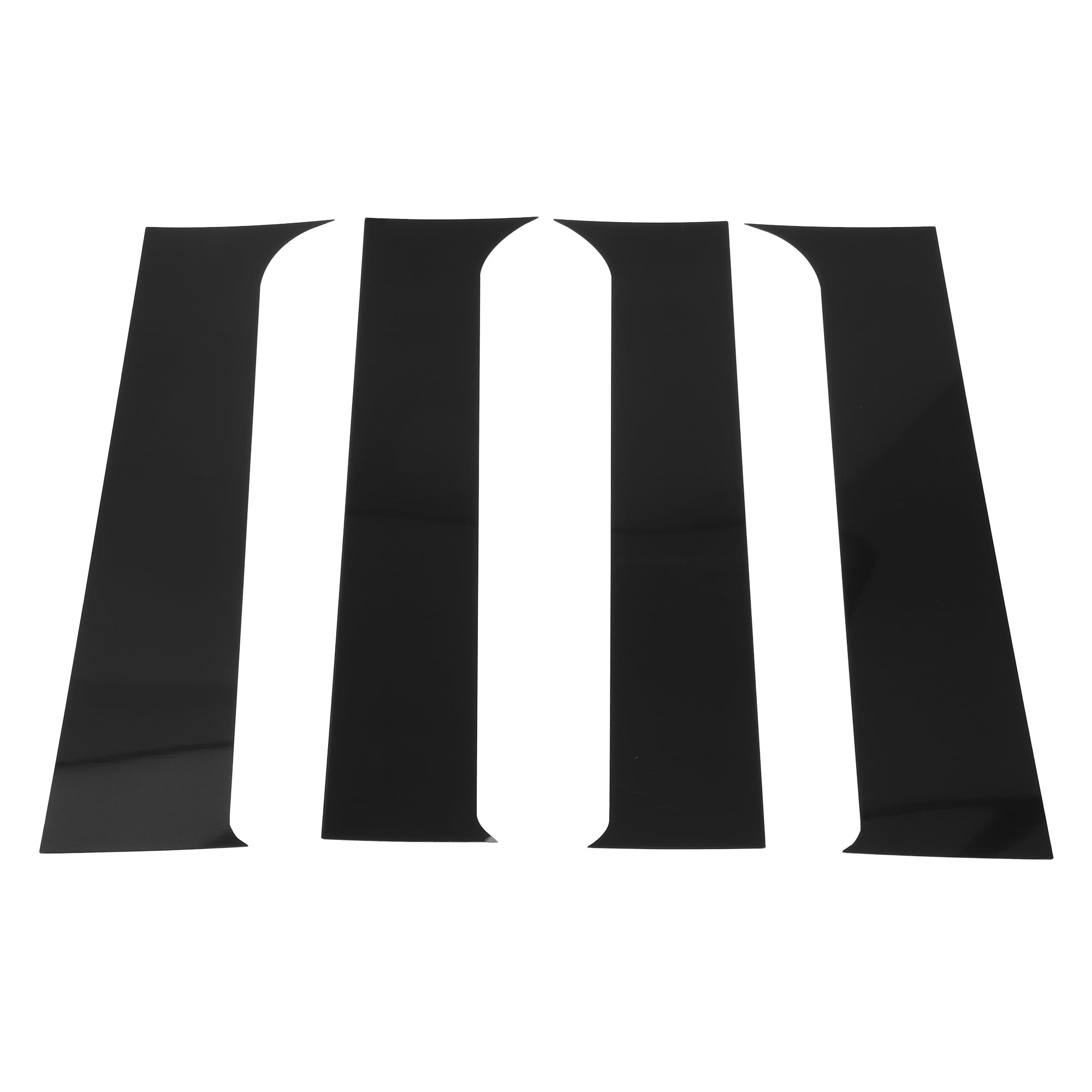 Unique Bargains 4Pcs Anti Scratch Window Trim For Ford F-250 1999-2014 Black
