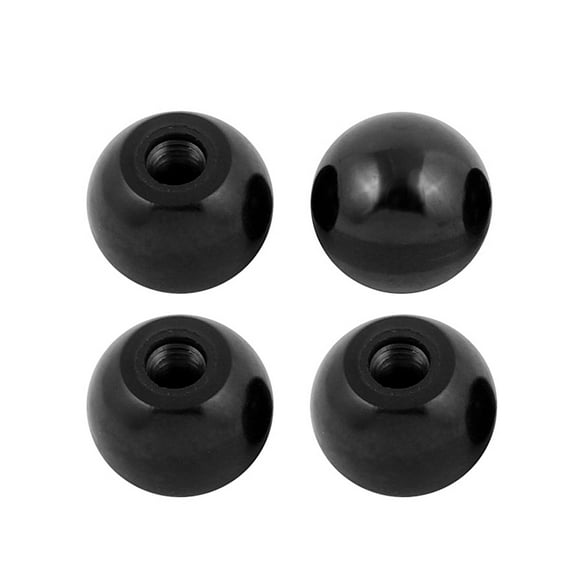 Unique Bargains 4Pcs Black Plastic Round Handle Ball Knob M10 Threaded 35mm Dia Machine Tools