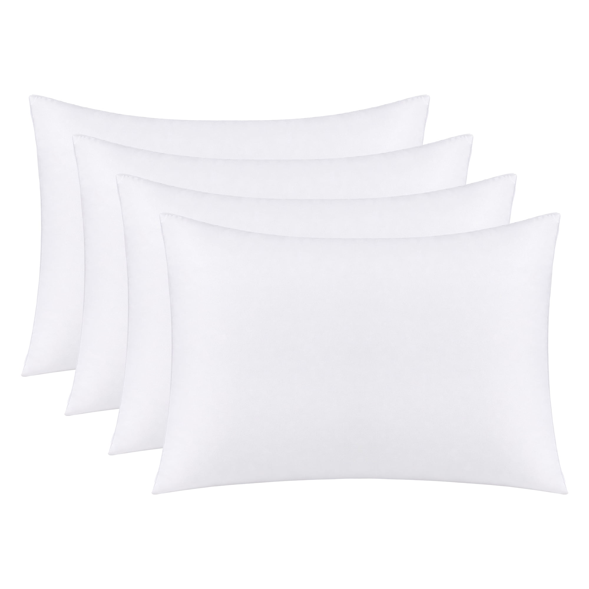 Unique Bargains 4Pcs Breathable Hypoallergenic Polyester Pillow Protectors White 20" x 30"