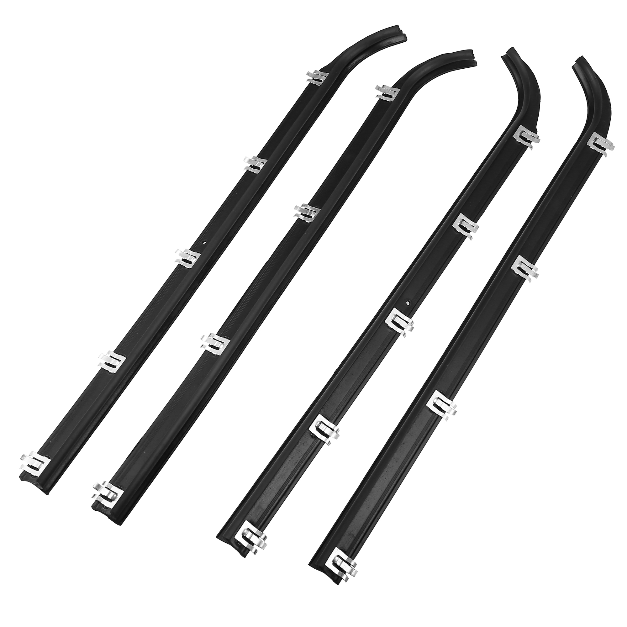 Unique Bargains 4Pcs Car Window Sweep Seals for Ford F150 F250 F350 Bronco 1987-1997